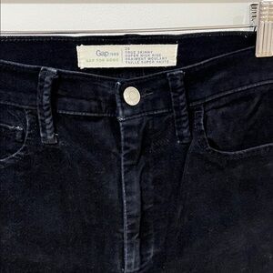 Gap Women’s Velvet Skinny Pants 28 Black High Rise EUC